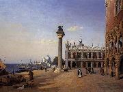 Jean Baptiste Camille  Corot Venise, La Piazetta oil